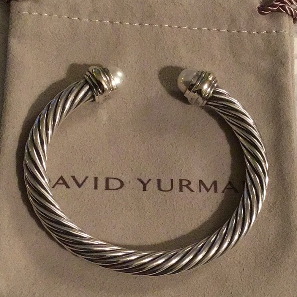 DAVID YURMAN Cable Bracelet Pearl domes
